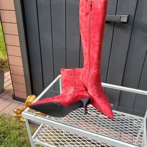 BP Red Suede Boots Size 11